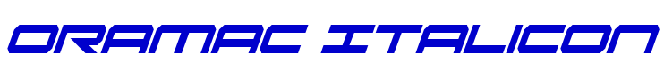 Oramac ItaliCon шрифт